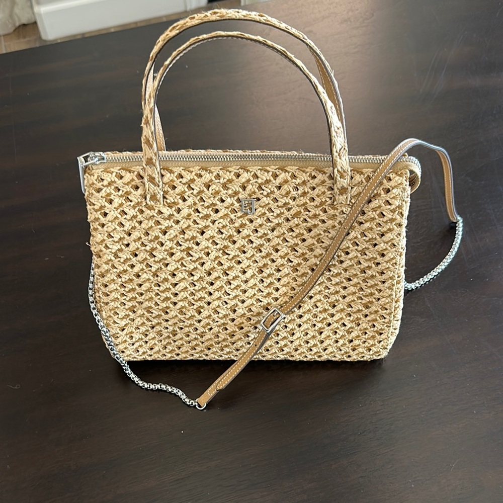Eric Javits woven bag, 
10 inches wide
7inches tall
4.5 inches deep